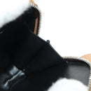 Christian Dior Bobby Portemonnee Tas Leer Beige Zilver Auth 181779SM-22