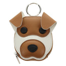 Christian Dior Bobby Portemonnee Tas Leer Beige Zilver Auth 181779SM-13