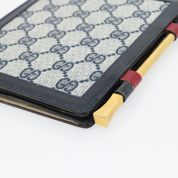 GUCCI GG Supreme Picture Frames PVC Navy Auth 181781