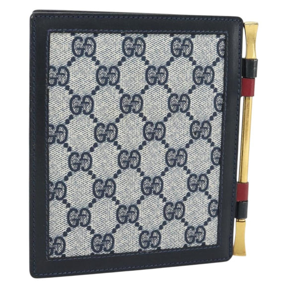 GUCCI GG Supreme Picture Frames PVC Navy Auth 181781