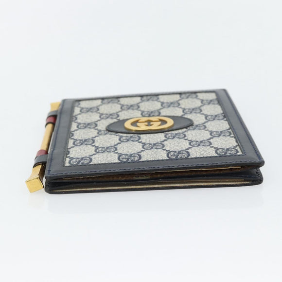 GUCCI GG Supreme Picture Frames PVC Navy Auth 181781