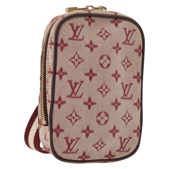 LOUIS VUITTON Monogram Mini Us Digital Pouch Red M60001 LV Auth 181783