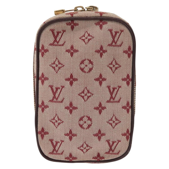 LOUIS VUITTON Monogram Mini Us Digital Pouch Red M60001 LV Auth 181783