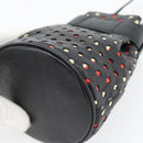 Vivienne Westwood Hand Pouch Bag Leather Black Silver Auth 181785A-12
