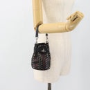 Vivienne Westwood Hand Pouch Bag Leather Black Silver Auth 181785A-19