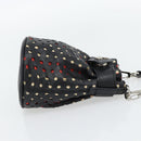 Vivienne Westwood Hand Pouch Bag Leather Black Silver Auth 181785A-5