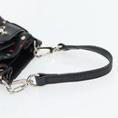 Vivienne Westwood Hand Pouch Bag Leather Black Silver Auth 181785A-7