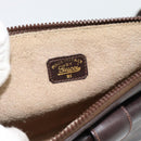 GUCCI Web Sherry Line Shoulder Bag Leather Brown Red Green Auth 181788-12