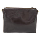 GUCCI Web Sherry Line Shoulder Bag Leather Brown Red Green Auth 181788-2