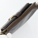 GUCCI Web Sherry Line Shoulder Bag Leather Brown Red Green Auth 181788-6