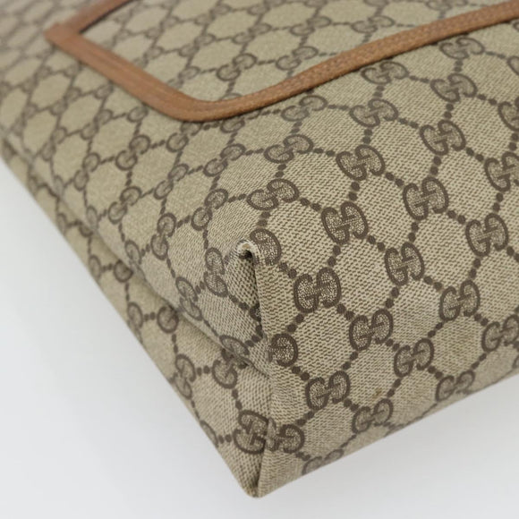 GUCCI GG Supreme Web Sherry Line Tote Bag PVC Beige Red 39 02 003 Auth 181790A