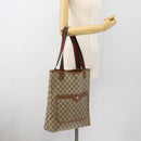 GUCCI GG Supreme Web Sherry Line Tote Bag PVC Beige Red 39 02 003 Auth 181790A-22