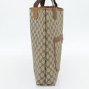 GUCCI GG Supreme Web Sherry Line Tote Bag PVC Beige Red 39 02 003 Auth 181790A-4