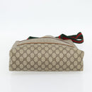 GUCCI GG Supreme Web Sherry Line Tote Bag PVC Beige Red 39 02 003 Auth 181790A-9