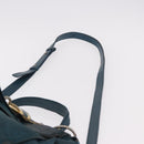 Chloe Abbey Shoulder Bag Leather 2way Blue Gold Auth 181795-14