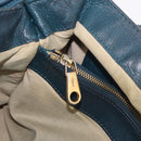 Chloe Abbey Shoulder Bag Leather 2way Blue Gold Auth 181795-26