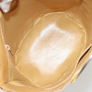 CELINE Circle Shoulder Bag Canvas Yellow Gold Auth 181797A-16