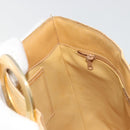 CELINE Circle Shoulder Bag Canvas Yellow Gold Auth 181797A-18