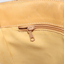 CELINE Circle Shoulder Bag Canvas Yellow Gold Auth 181797A-19