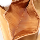 CELINE Circle Shoulder Bag Canvas Yellow Gold Auth 181797A-20