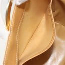 CELINE Circle Shoulder Bag Canvas Yellow Gold Auth 181797A-21