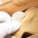 CELINE Circle Shoulder Bag Canvas Yellow Gold Auth 181797A-22