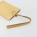 CELINE Circle Shoulder Bag Canvas Yellow Gold Auth 181797A-7