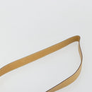 CELINE Circle Shoulder Bag Canvas Yellow Gold Auth 181797A-8