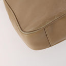 GUCCI Bamboo Shoulder Bag Leather Beige Gold 001 2113 1638 Auth 181800-10