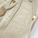 GUCCI Bamboo Shoulder Bag Leather Beige Gold 001 2113 1638 Auth 181800-11