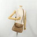 GUCCI Bamboo Shoulder Bag Leather Beige Gold 001 2113 1638 Auth 181800-23