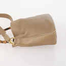 GUCCI Bamboo Shoulder Bag Leather Beige Gold 001 2113 1638 Auth 181800-4