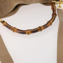 GUCCI Bamboo Shoulder Bag Leather Beige Gold 001 2113 1638 Auth 181800-8