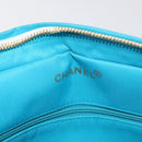 CHANEL Matelasse Chain Shoulder Bag Nylon Blue Gold CC Auth 181801SV-20