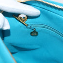 CHANEL Matelasse Chain Shoulder Bag Nylon Blue Gold CC Auth 181801SV-23