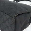 GUCCI GG Canvas Bamboo Handtasche Schwarz Silber 002 1010 Auth 181803A-10
