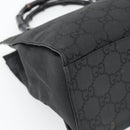 GUCCI GG Canvas Bamboo Handtasche Schwarz Silber 002 1010 Auth 181803A-11