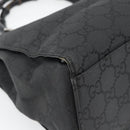 GUCCI GG Canvas Bamboo Handtasche Schwarz Silber 002 1010 Auth 181803A-13