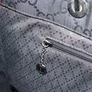 GUCCI GG Canvas Bamboo Handtasche Schwarz Silber 002 1010 Auth 181803A-18