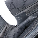 GUCCI GG Canvas Bamboo Handtasche Schwarz Silber 002 1010 Auth 181803A-23