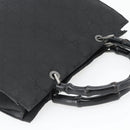 GUCCI GG Canvas Bamboo Handtasche Schwarz Silber 002 1010 Auth 181803A-6
