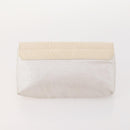 BVLGARI Hand Bag Nylon Canvas 3 Set Black Beige white Auth 181807-10
