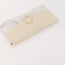 BVLGARI Hand Bag Nylon Canvas 3 Set Black Beige white Auth 181807-12