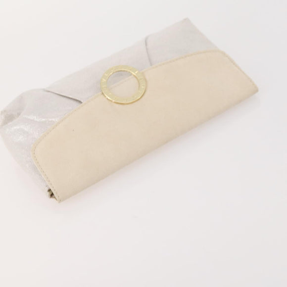 BVLGARI Hand Bag Nylon Canvas 3 Set Black Beige white Auth 181807