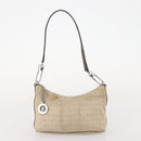 BVLGARI Hand Bag Nylon Canvas 3 Set Black Beige white Auth 181807-15
