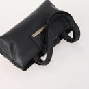 BVLGARI Hand Bag Nylon Canvas 3 Set Black Beige white Auth 181807-5