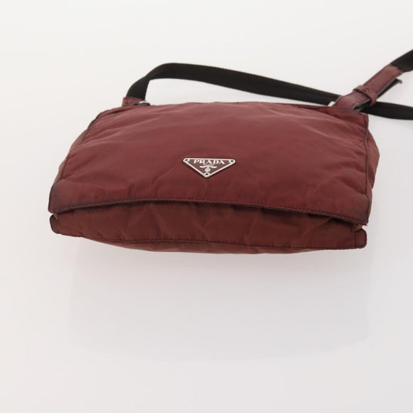 PRADA Shoulder Bag Nylon 4 Set Red Pink Light blue Auth 181808