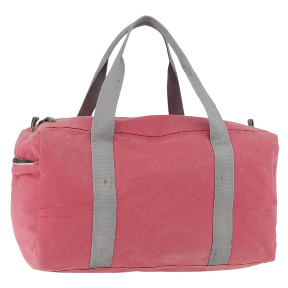 PRADA Boston Tasche Canvas Pink Silber Original 181809