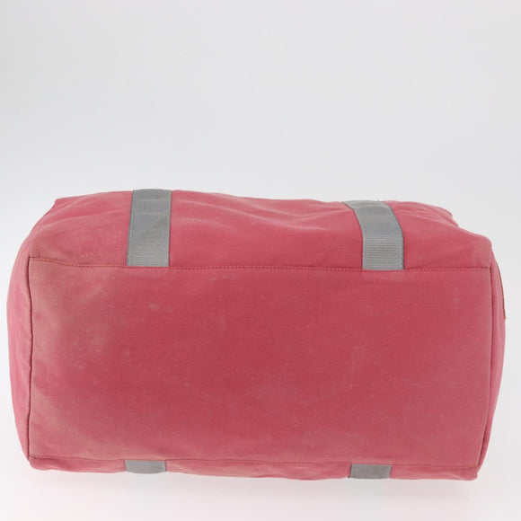 PRADA Boston Tasche Canvas Pink Silber Original 181809