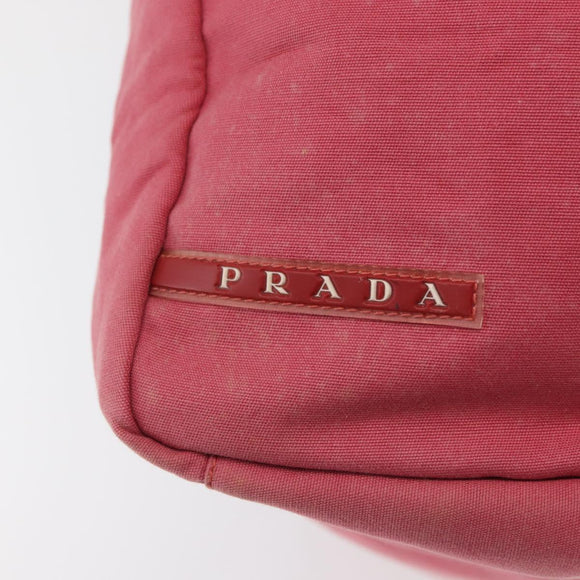 PRADA Boston Tasche Canvas Pink Silber Original 181809